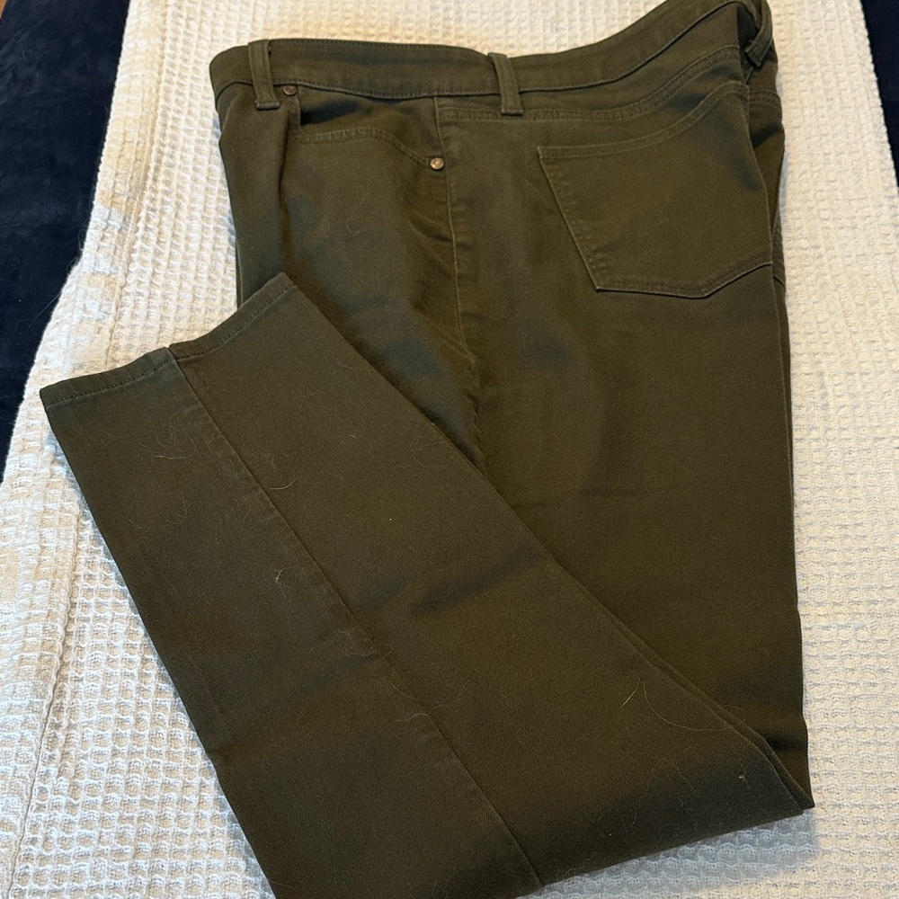 Talbots Dark Olive Slim Ankle Jeans